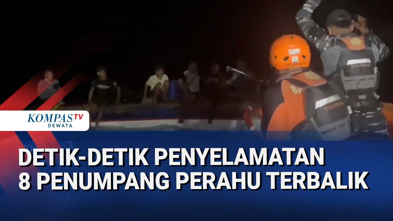 KOMPAS TV DEWATA: Rescue Teams Save Eight Fishermen After Boat Capsizes in Bali Waters